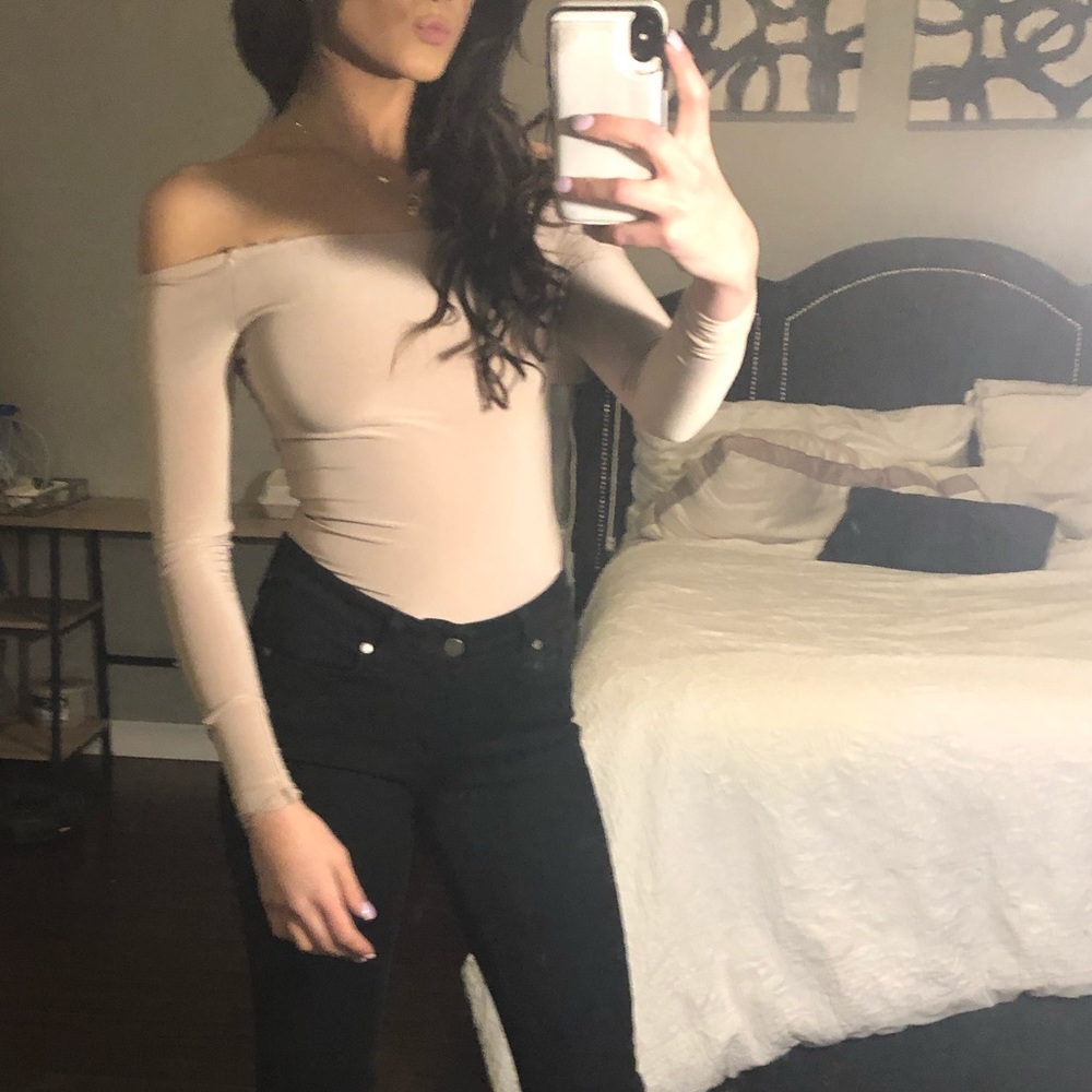 Strapless long sleeve body suit!
